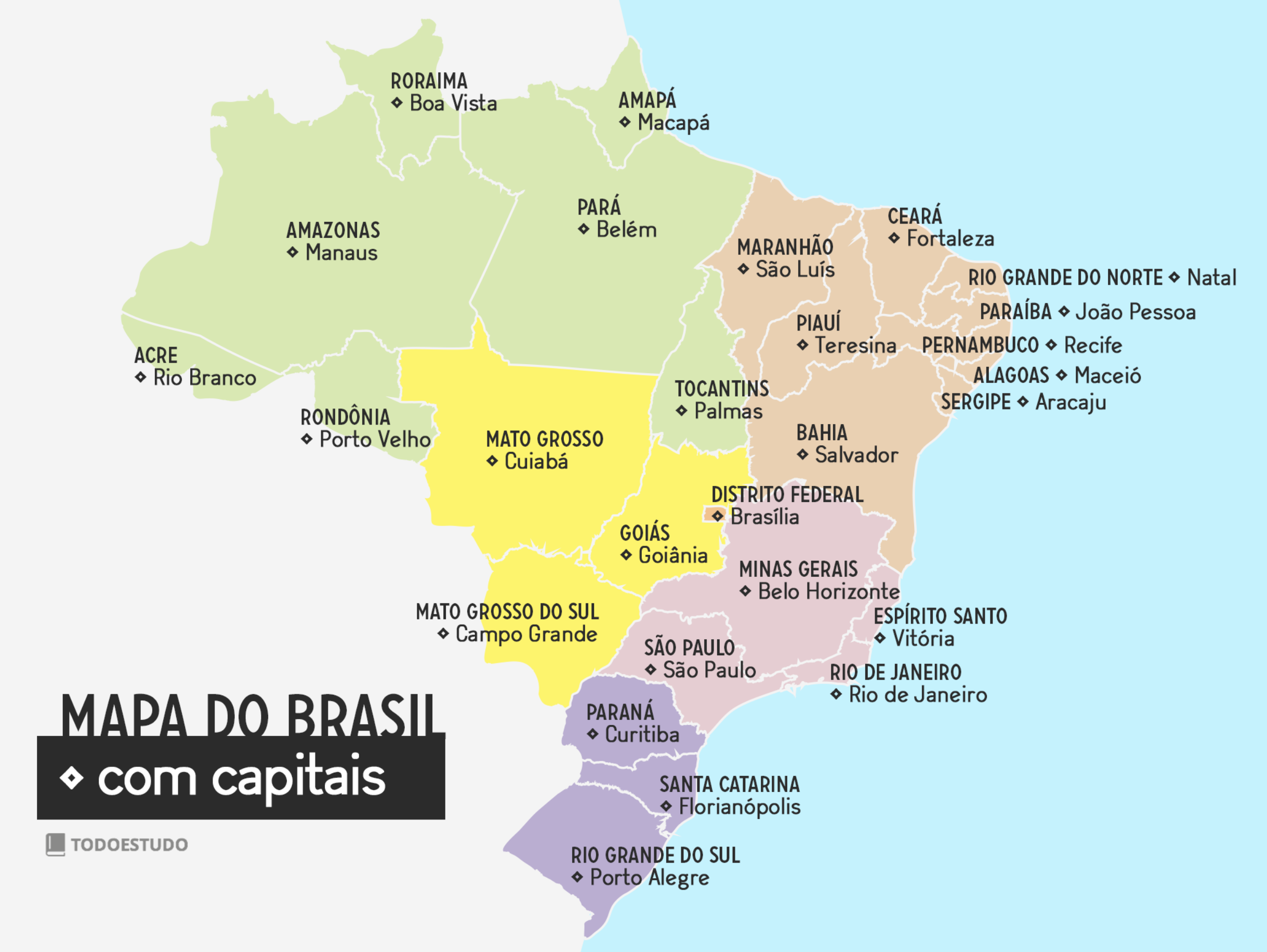 Mapa do Brasil: Estados Brasileiros