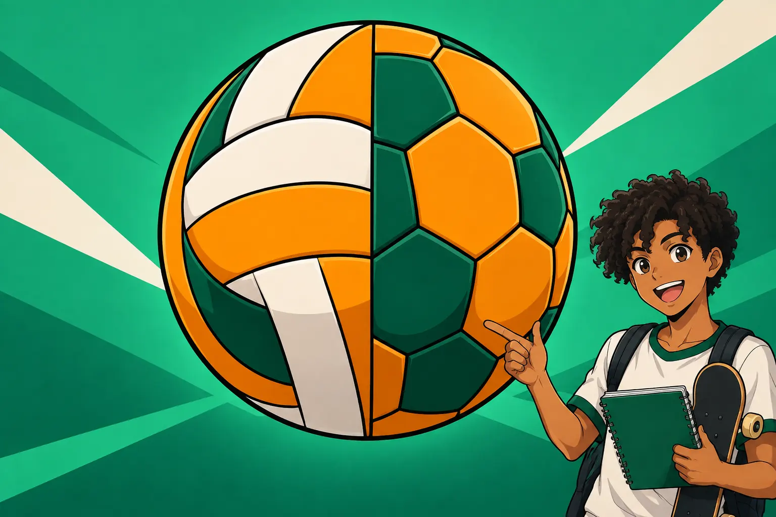 Capa de Voleibol e handebol de alto rendimento