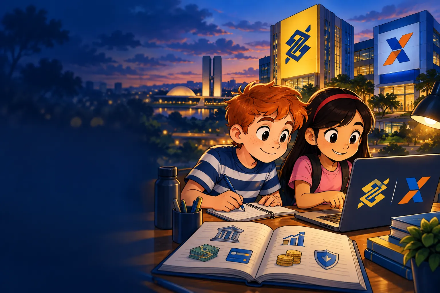Capa de Banco do Brasil e Caixa: conhecimentos bancários