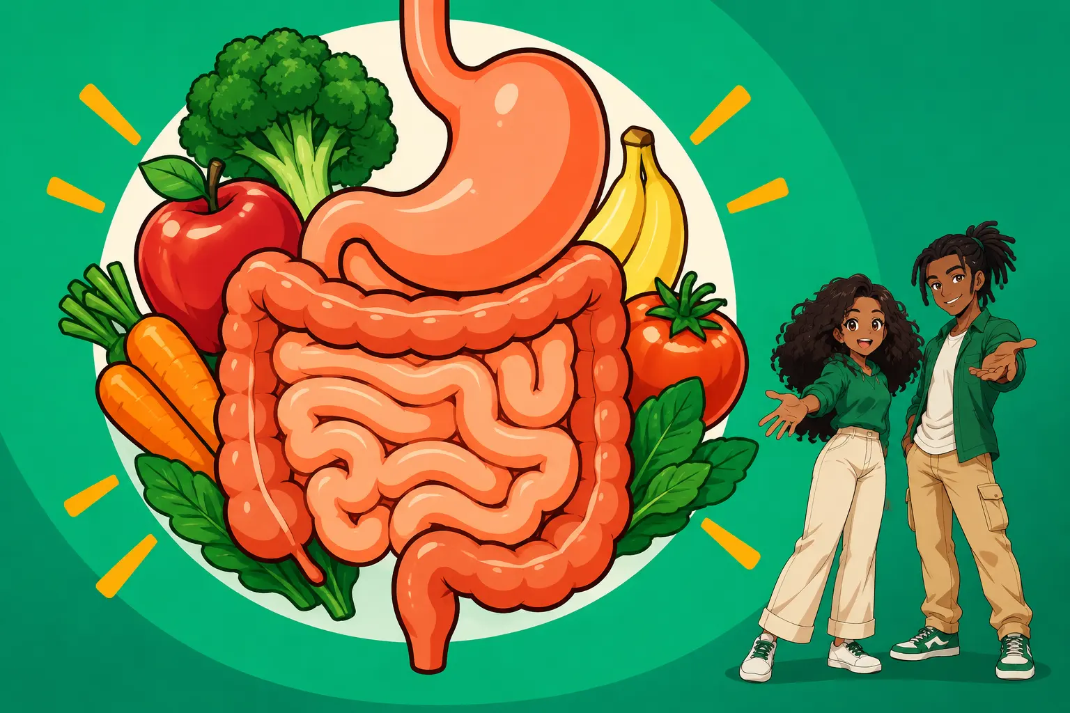 Capa de Sistema digestório e alimentação saudável