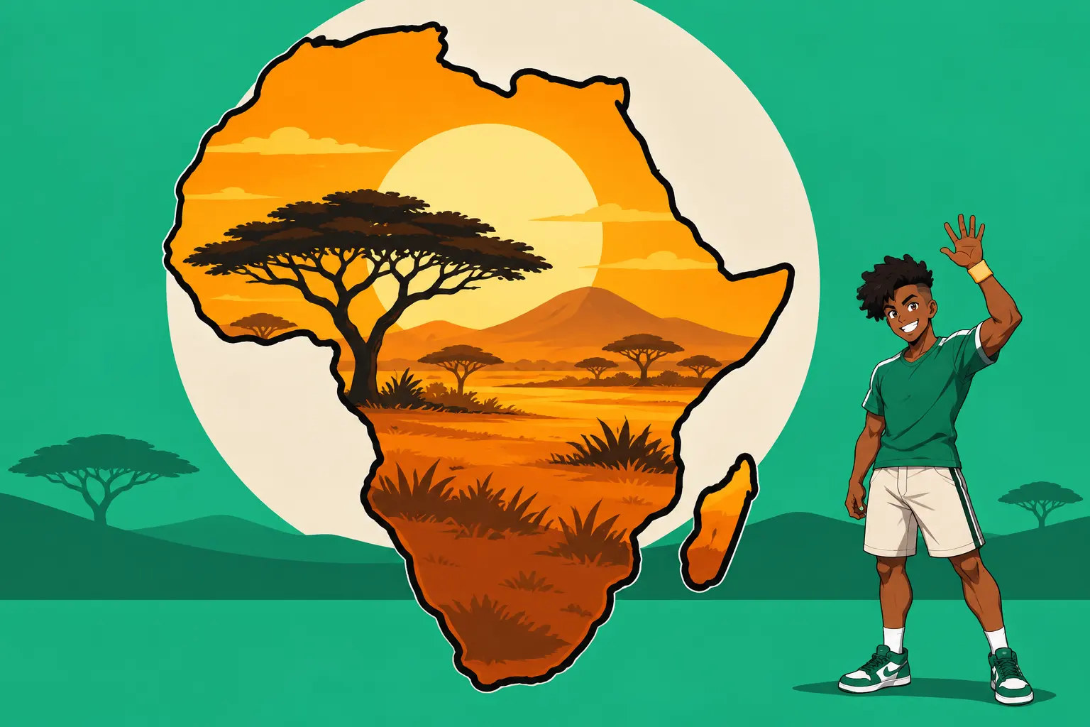 Capa de Aspectos físicos e naturais do continente africano