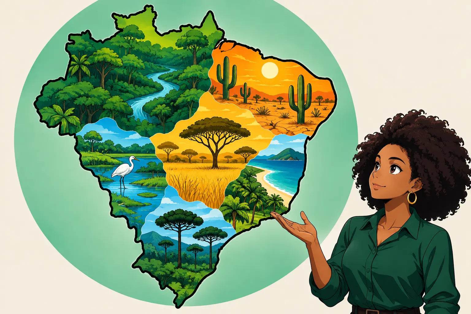 Capa de Complexos climáticos e biomas do Brasil