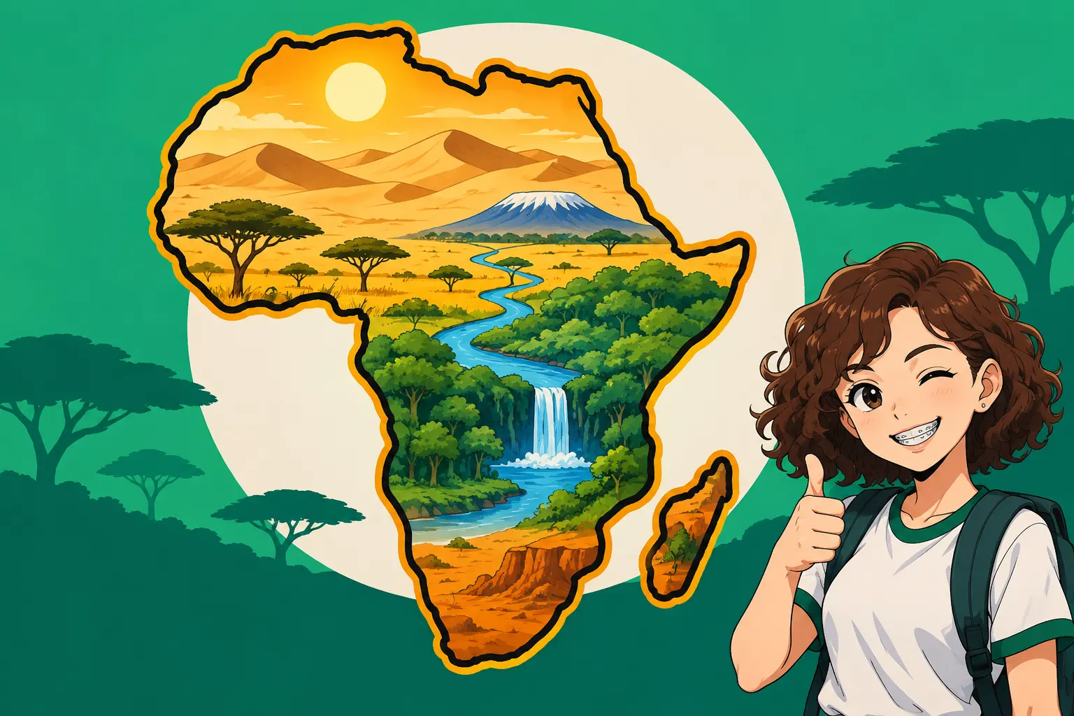 Capa de Aspectos físicos e naturais do continente africano
