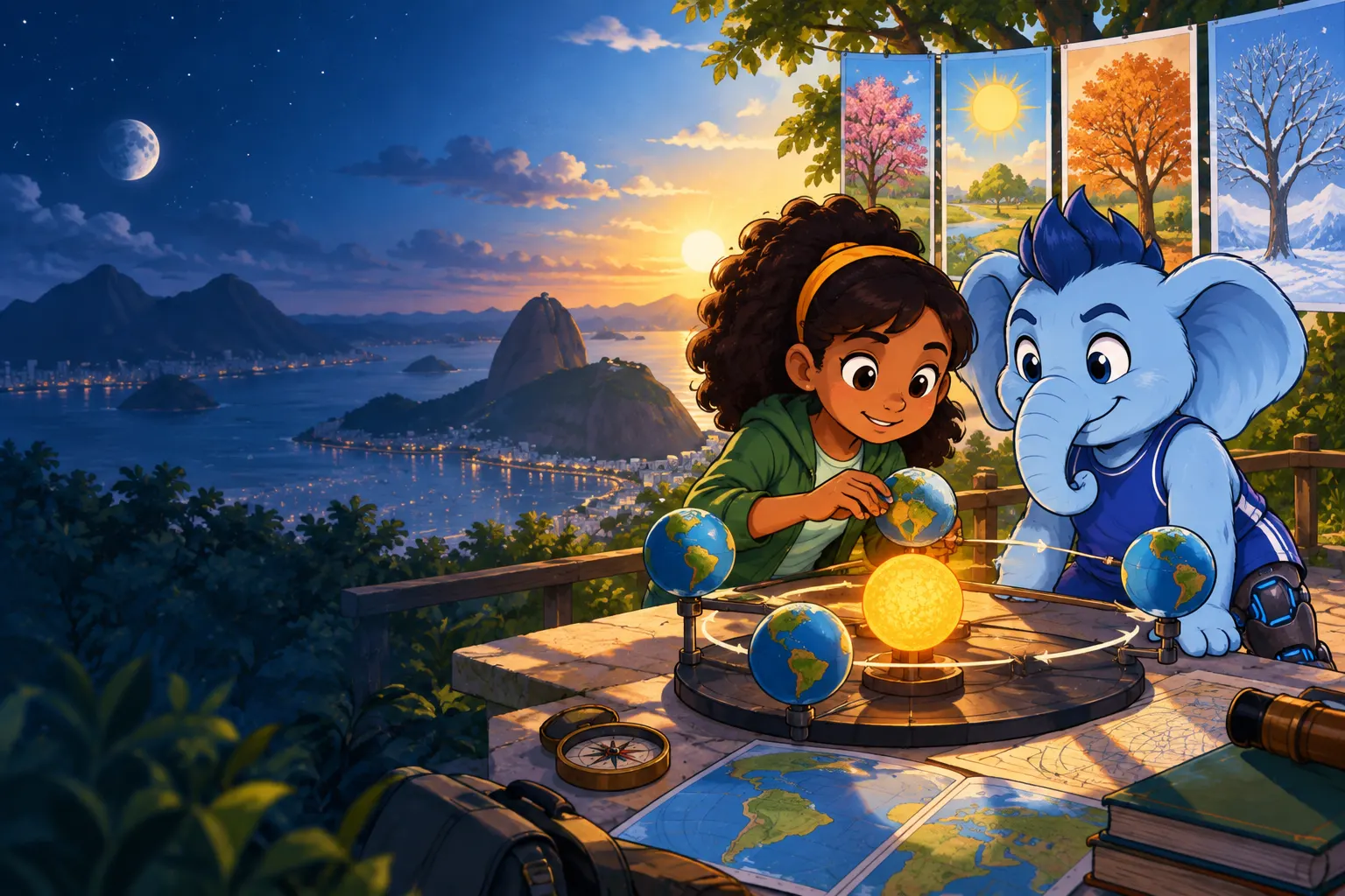 Capa de Os movimentos da Terra: dia, noite e estações