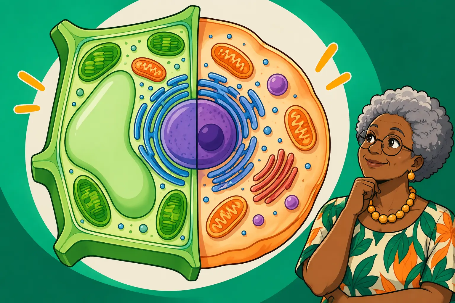 Capa de A célula em detalhe: animal e vegetal