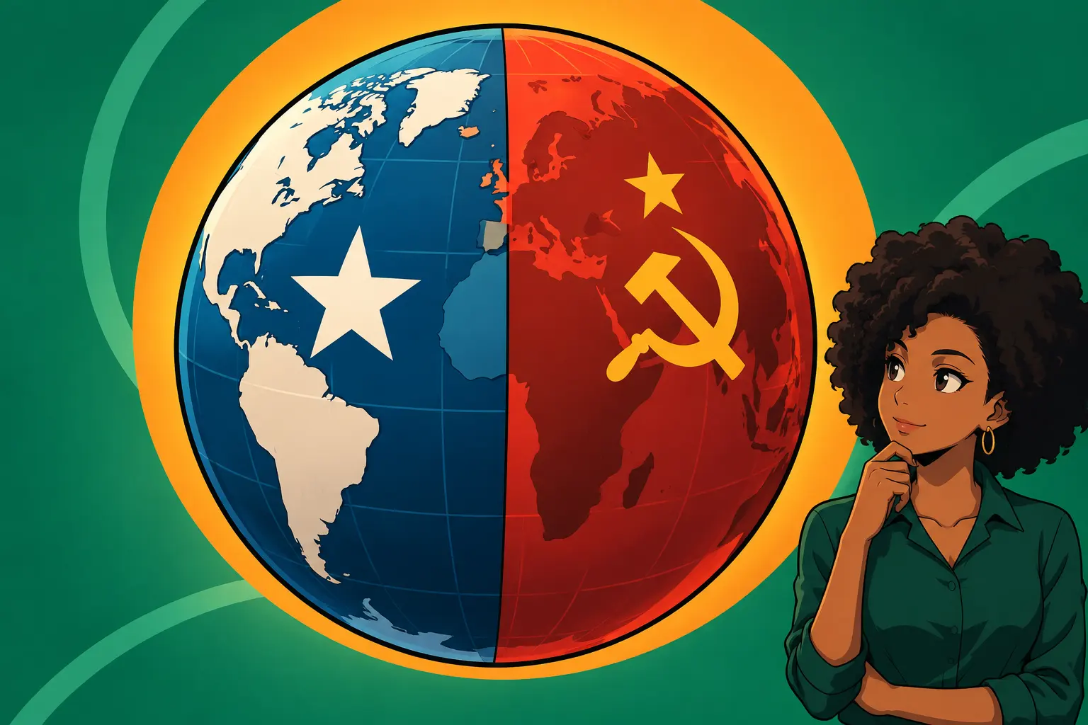 Capa de Guerra Fria: mundo bipolar