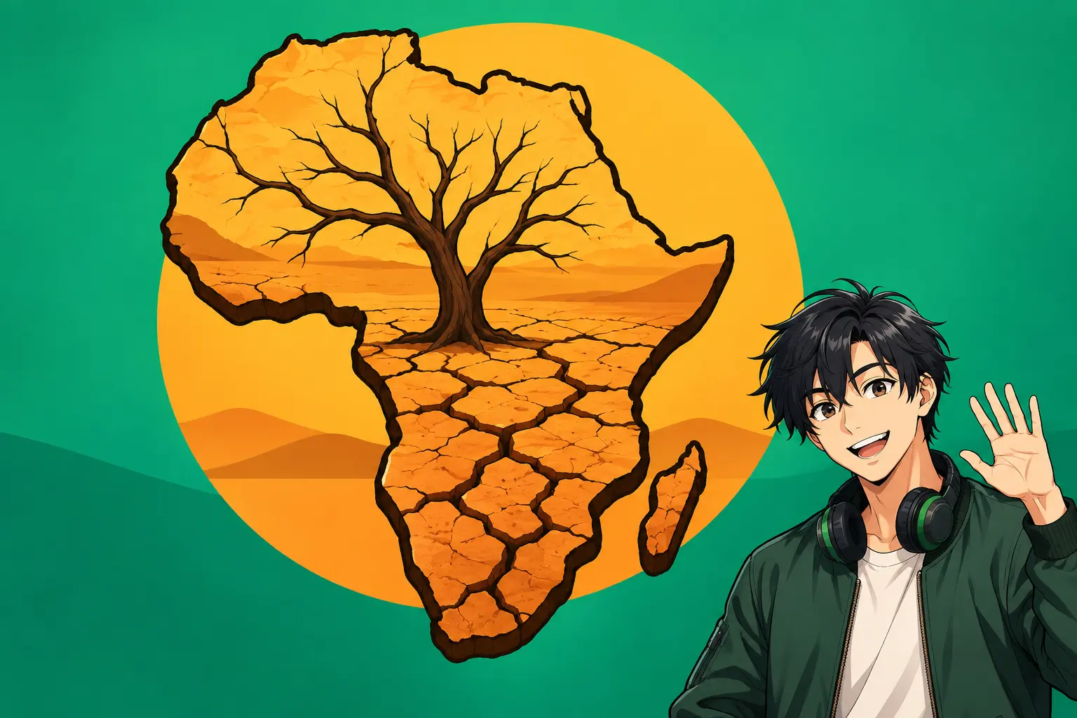 Capa de Desertificação na África e no semiárido brasileiro