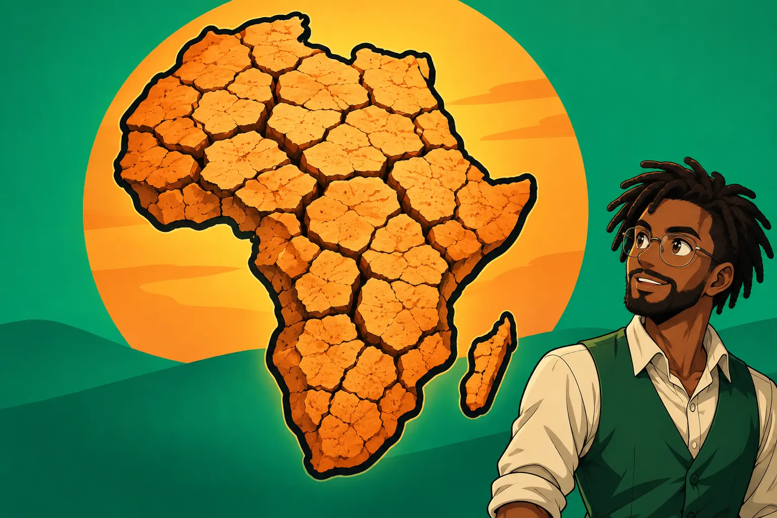 Capa de Desertificação na África e no semiárido brasileiro