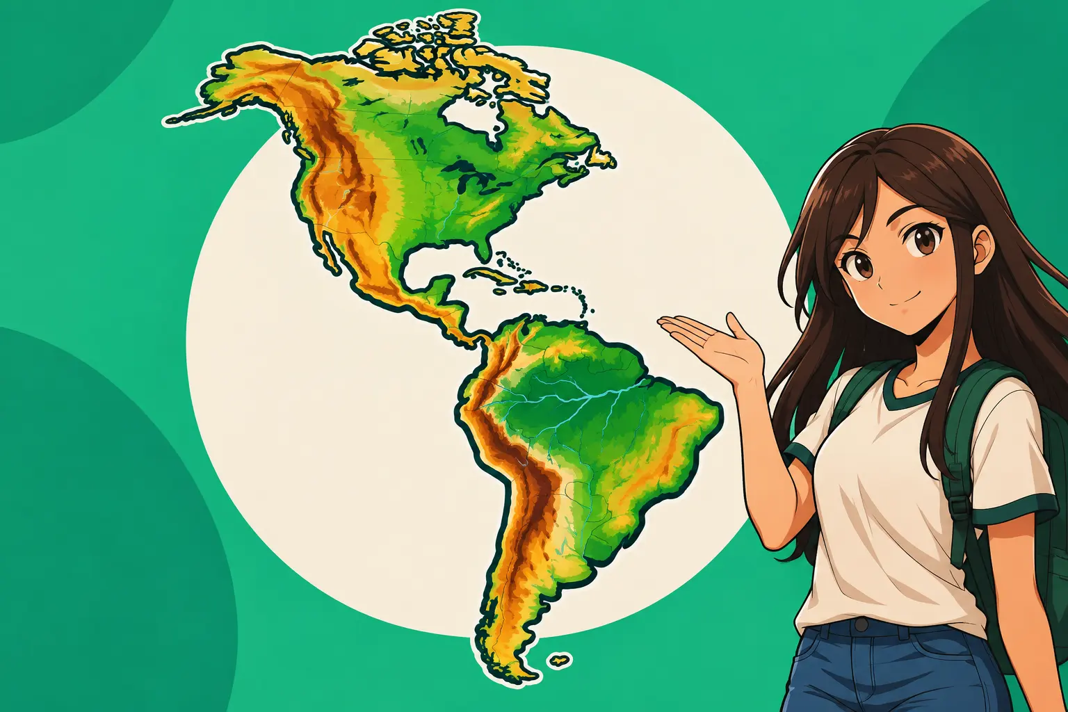 Capa de Aspectos físicos do continente americano