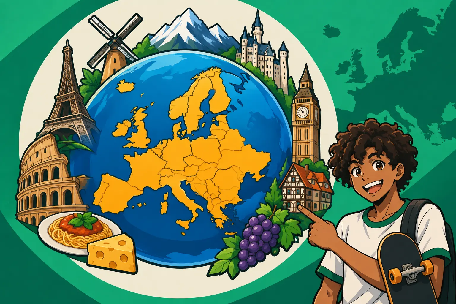 Capa de Diversidade cultural e econômica do continente europeu
