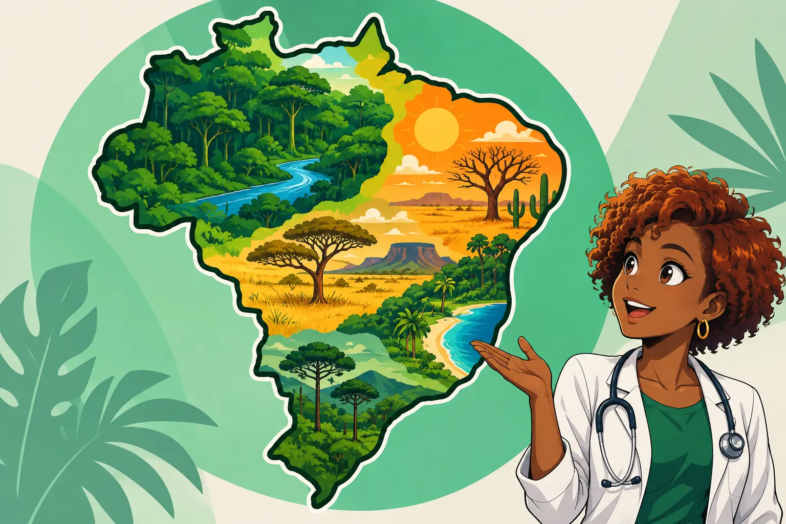 Capa de Climas e vegetação do Brasil