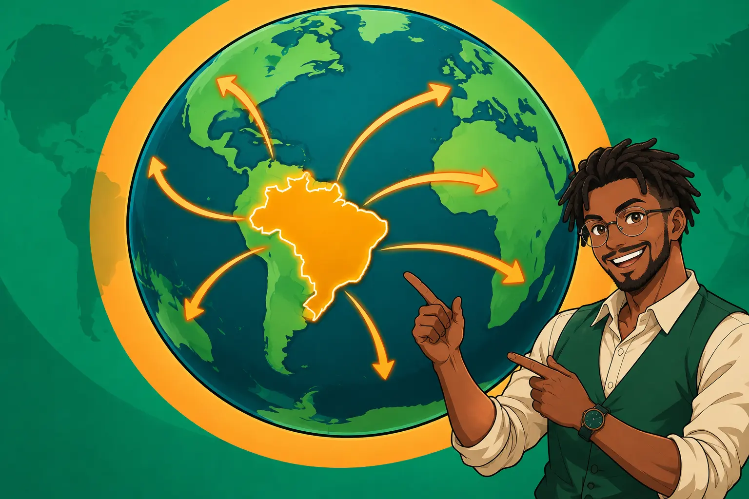 Capa de A influência político-econômica do Brasil na América e no mundo