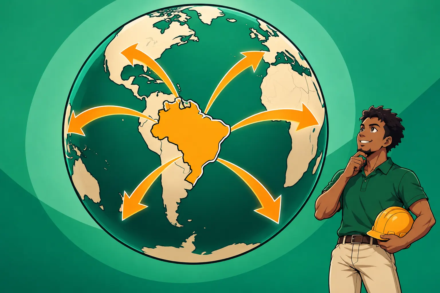 Capa de A influência político-econômica do Brasil na América e no mundo
