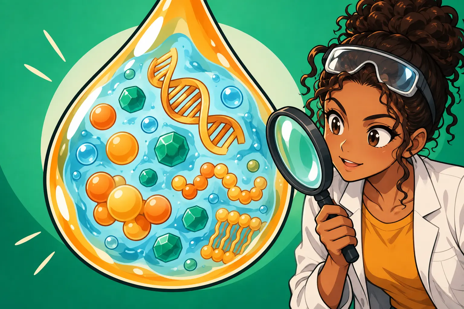 Capa de Bioquímica celular: água, sais e biomoléculas