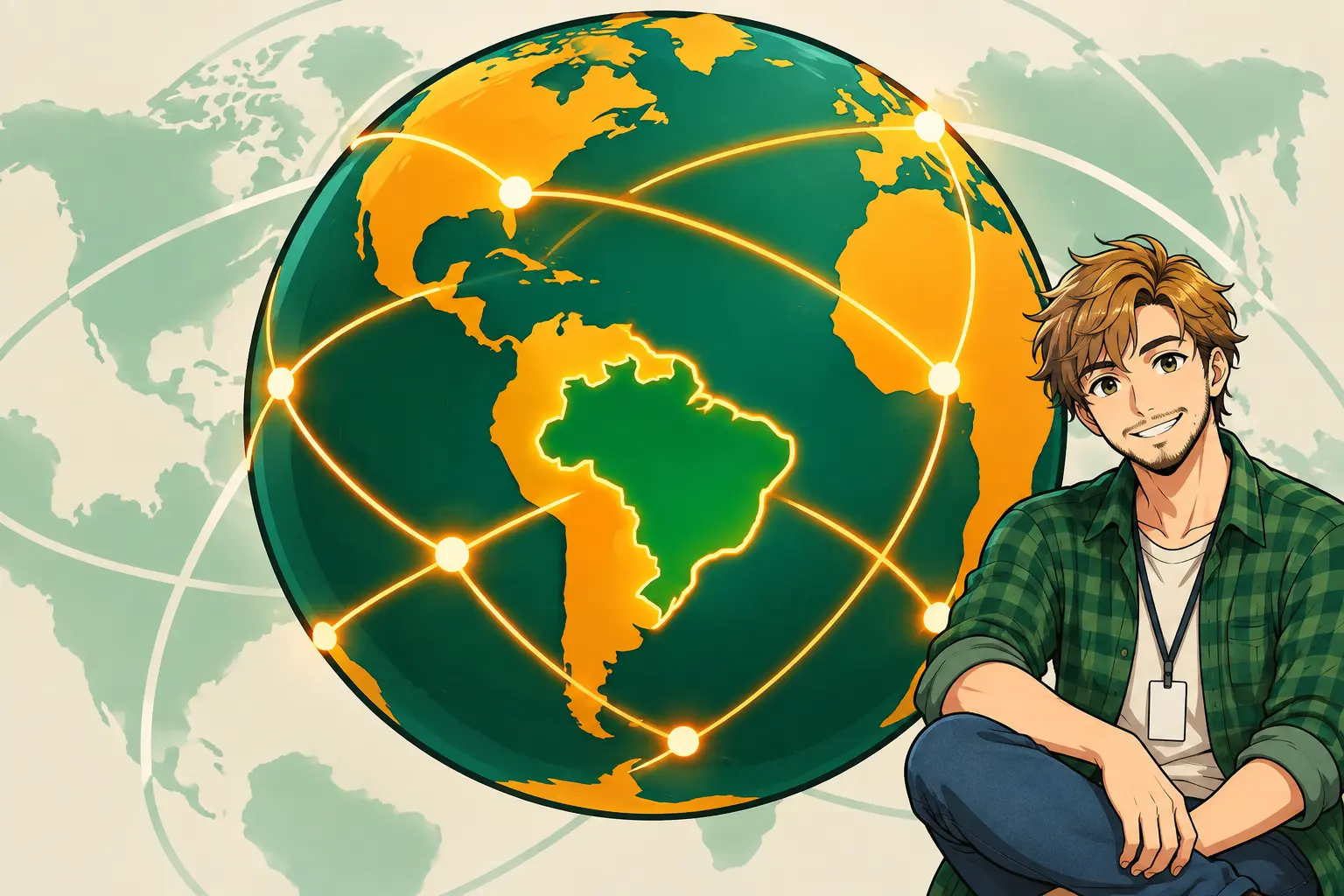 Capa de Globalização e o lugar do Brasil