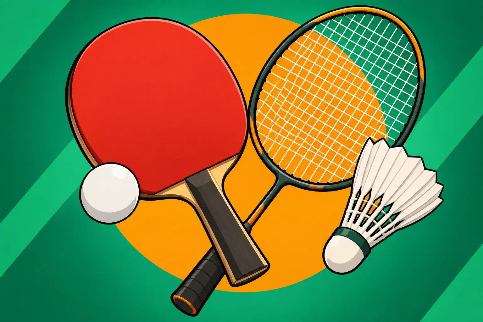 Capa de Esportes de raquete: tênis de mesa e badminton