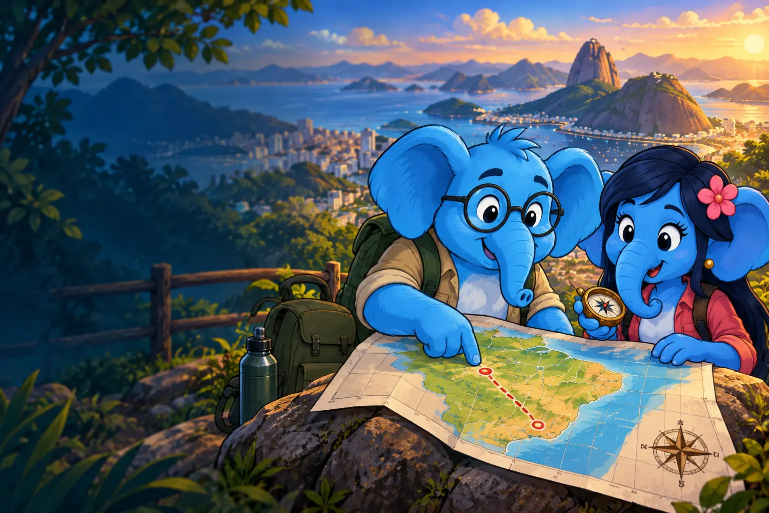 Capa de Lendo mapas e coordenadas