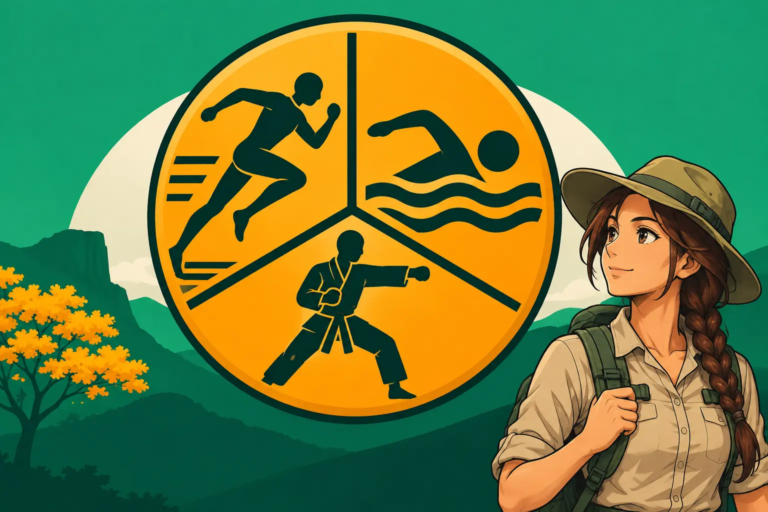 Capa de Esportes Individuais: Atletismo, Natação e Lutas