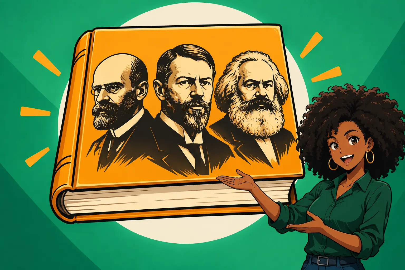 Capa de Clássicos da sociologia: Durkheim, Weber e Marx